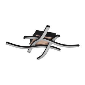 Čierno-hnedé LED stropné svietidlo 46x46 cm Route – Trio vyobraziť