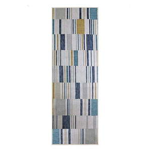 Žlto-modrý vnútorný a vonkajší koberec 80x230 cm Rosco Geo – Flair Rugs vyobraziť