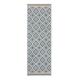 Žlto-modrý vnútorný a vonkajší koberec 80x230 cm Zia Trellis – Flair Rugs vyobraziť