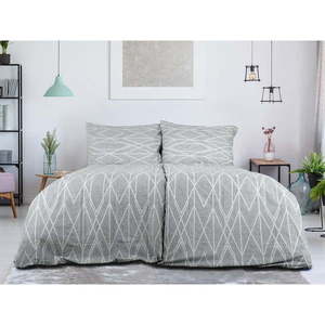 Sivé krepové obliečky na jednolôžko 140x200 cm Gray Stripes – B.E.S. vyobraziť