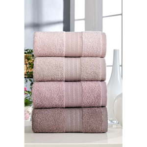 Ružové bavlnené uteráky v súprave 4 ks 50x90 cm – Mila Home vyobraziť