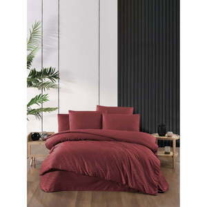 Červené damaškové obliečky na dvojlôžko/predĺžené s plachtou/4-dielne 200x220 cm – Mila Home vyobraziť
