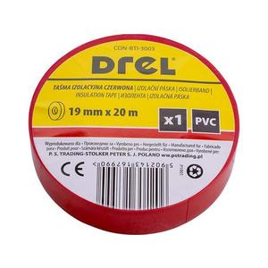 DREL Izolačná páska PVC červená 19mm x 0, 18mm x 20m vyobraziť