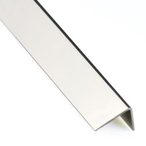 Profil uholníkový samolepiaci PVC inox 19.5x19.5x1000 vyobraziť