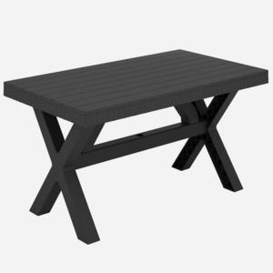 Stôl Rustic antracit 80x140 cm vyobraziť