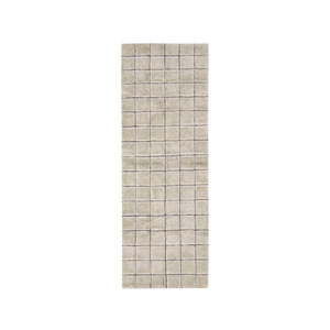Béžový ručne tkaný vlnený behúň 80x230 cm Mosaic Sandstone – Lorena Canals vyobraziť