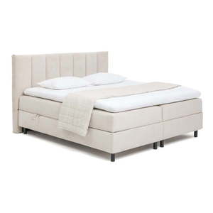 Béžová boxspring posteľ s úložným priestorom 160x200 cm Elva Bold Line – Bonami Selection vyobraziť