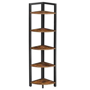Boxxx ROHOVÝ REGÁL, hnedá, čierna, uhlíková oceľ, 30/150/30 cm vyobraziť