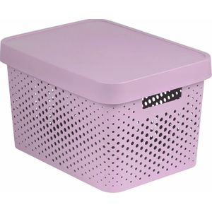 CURVER Úložný box INFINITY DOTS 17l s vekom | ružová vyobraziť