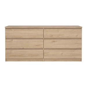 Komoda v dekore duba v prírodnej farbe 154x70x50 cm Naia – Tvilum vyobraziť