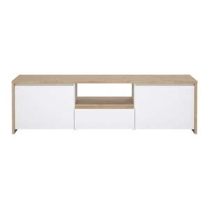 Biely/v prírodnej farbe TV stolík v dekore duba 179x52x48 cm Next – Tvilum vyobraziť