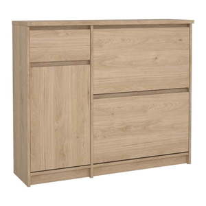 Výklopná skrinka na topánky v dekore duba v prírodnej farbe 109x93x32 cm Naia – Tvilum vyobraziť