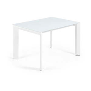 Rozkladací jedálenský stôl s prídavnou doskou so sklenenou doskou 80x120 cm Axis – Kave Home vyobraziť