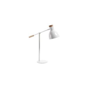 Biela stolová lampa z bukového dreva s kovovým tienidlom (výška 54 cm) Tescarle – Kave Home vyobraziť