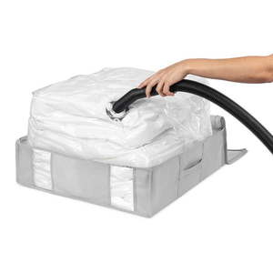 Vákuový/vystužený látkový úložný box na oblečenie 56x56x16, 5 cm Granit – Compactor vyobraziť