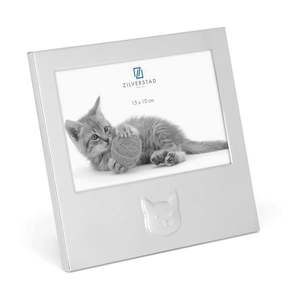 Kovový stojací rámček v striebornej farbe 16x17 cm Cat – Zilverstad vyobraziť