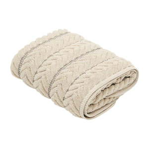 Béžový froté bavlnený uterák 50x90 cm Rune – Kave Home vyobraziť