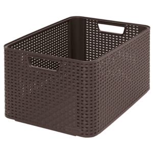 Hnedý úložný košík CURVER Style, 6 l vyobraziť