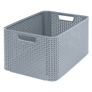 Sivý úložný košík CURVER Style 6 l vyobraziť