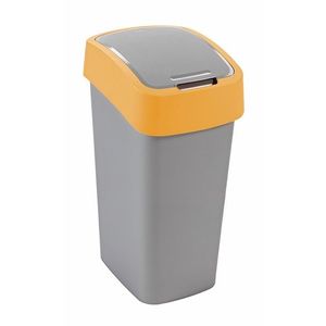 CURVER Odpadkový kôš FLIP BIN 45l | strieborná / žltá vyobraziť