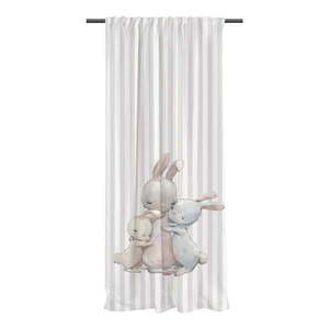 Béžový detský záves z bavlneného saténu 110x250 cm Hugging Bunnies – Butter Kings vyobraziť