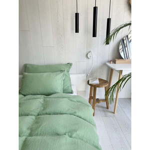 Zelené mušelínové obliečky na jednolôžko 140x200 cm Plain Muslin – Butter Kings vyobraziť