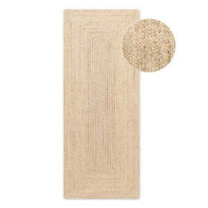Obojstranný/ručne tkaný jutový behúň vo svetloprírodnej farbe 80x200 cm Sharmila Natural White – Hanse Home vyobraziť