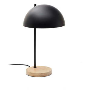 Čierna/v prírodnej farbe stolová lampa s kovovým tienidlom (výška 48, 5 cm) Catlar – Kave Home vyobraziť