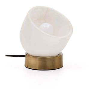 Krémová/v mosadznej farbe stolová lampa (výška 17 cm) Shenli – Kave Home vyobraziť