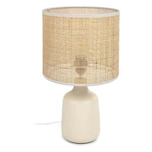 Krémová/v prírodnej farbe keramická stolová lampa (výška 46 cm) Erna – Kave Home vyobraziť