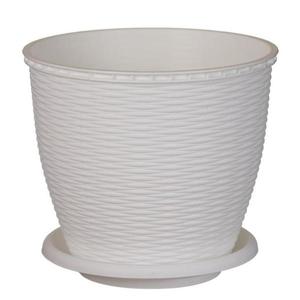 Kvetináč RATTAN 16 L biely vyobraziť