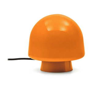 Oranžová stolová lampa so skleneným tienidlom (výška 20 cm) Reig – Kave Home vyobraziť