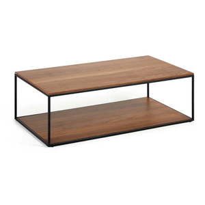 Konferenčný stolík v tmavoprírodnej farbe s doskou v dekore orechového dreva 60x110 cm Yoana – Kave Home vyobraziť