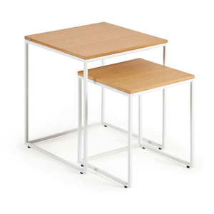 Odkladacie stolíky v súprave 2 ks v dekore duba 45x45 cm Yoana – Kave Home vyobraziť
