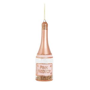 Sklenená ručne vyrobená vianočná ozdoba ø 5 cm Pink Prosecco – Sass & Belle vyobraziť
