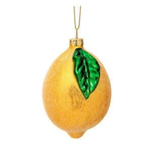 Sklenená ručne vyrobená vianočná ozdoba ø 6 cm Shimmering Lemon – Sass & Belle vyobraziť