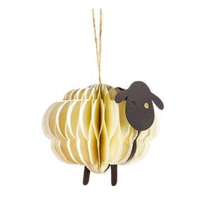 Papierová ručne vyrobená vianočná ozdoba 9 cm Sheep Honeycomb – Sass & Belle vyobraziť