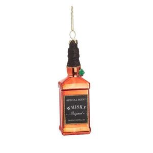 Sklenená ručne vyrobená vianočná ozdoba 12 cm Whisky Bottle – Sass & Belle vyobraziť