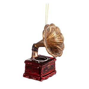 Ručne vyrobená vianočná ozdoba 11 cm Gramophone – Sass & Belle vyobraziť