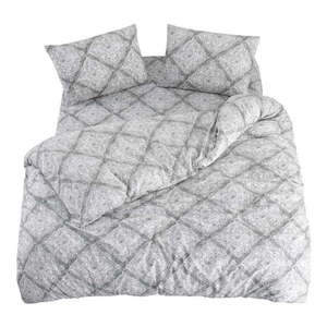 Sivé obliečky na dvojlôžko/predĺžené s plachtou/4-dielne 200x220 cm Geometric – Mila Home vyobraziť