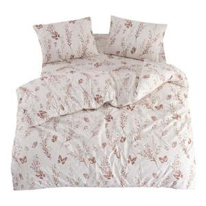 Béžové obliečky na dvojlôžko/predĺžené s plachtou/4-dielne 200x220 cm Floral Butterfly – Mila Home vyobraziť