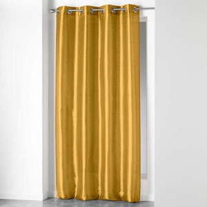 Žltý záves z mikrosaténu 140x240 cm Shana – douceur d'intérieur vyobraziť