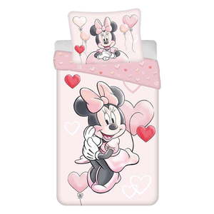 Ružová bavlnená detská obliečka na jednolôžko 140x200 cm Minnie "Balloon" – Jerry Fabrics vyobraziť