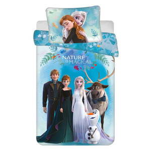 Modrá bavlnená detská obliečka do postieľky 100x135 cm Frozen "Blue" – Jerry Fabrics vyobraziť