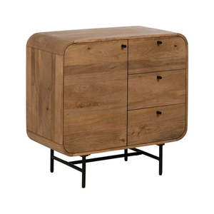 Hnedá komoda z mangového dreva 80x80x40 cm Kaya – Ixia vyobraziť