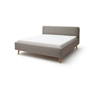 Taupe čalúnená dvojlôžková posteľ bez roštu 160x200 cm Mattis – Meise Möbel vyobraziť