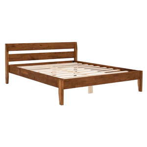 Jednolôžková posteľ zo smrekového dreva s roštom v tmavohnedo-prírodnej farbe 120x200 cm Venus – Kalune Design vyobraziť