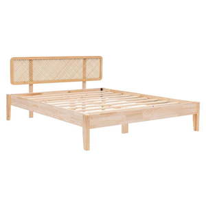 Dvojlôžková posteľ zo smrekového dreva s roštom v prírodnej farbe 140x200 cm Izabelya – Kalune Design vyobraziť
