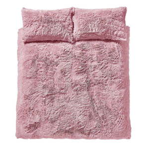 Ružové predĺžené obliečky na dvojlôžko 230x220 cm Cuddly Deep Pile - Catherine Lansfield vyobraziť
