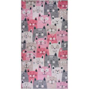 Ružový detský koberec 100x160 cm Silly Cats – Vitaus vyobraziť